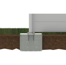 Support de poteau bétonné pour la fixation d''un poteau de clôture