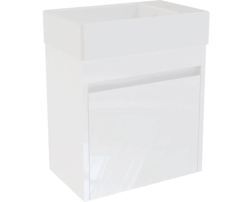 Meuble sous-lavabo blanc avec tiroir pour la salle de bains