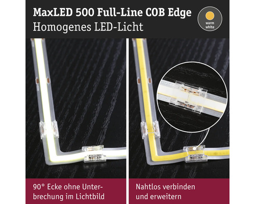 MaxLED 500 Full-Line COB Edge LED-Streifen für homogene Beleuchtung und nahtlose Verbindung