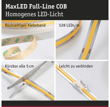MaxLED Full-Line COB LED-Lichtband mit rückseitigem Klebeband, 528 LEDs pro Meter, kürzbar alle 5 cm und leicht zu verbinden.