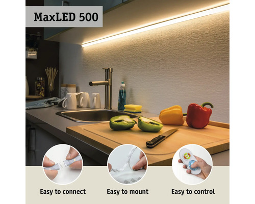 MaxLED 500 LED-Streifen zur Küchenbeleuchtung mit Gemüsedekoration