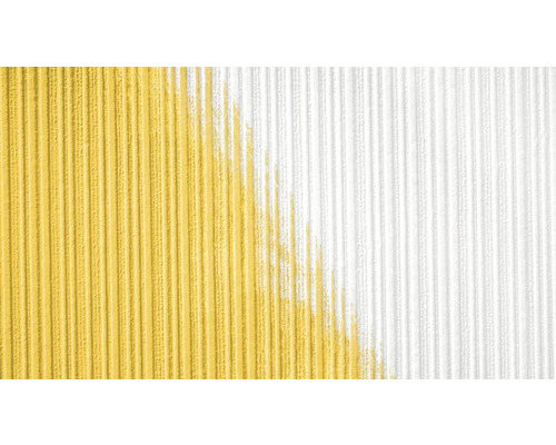 Papier peint texturé à rayures jaunes et blanches