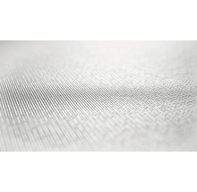 Gros plan d''un papier peint textile blanc avec une structure fine et côtelée.