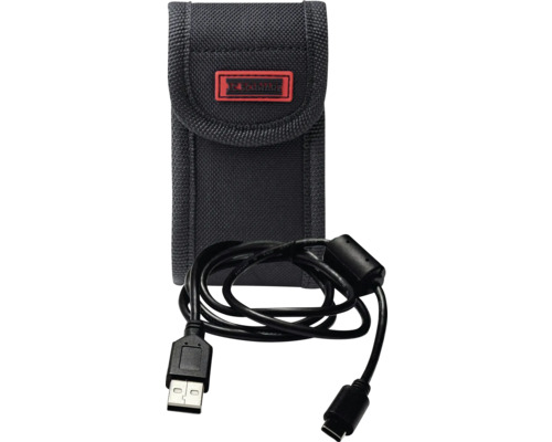Sacoche noire avec câble USB