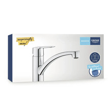 Verpackung einer Küchenarmatur von Grohe