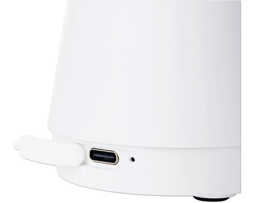 Detailansicht einer weißen Aroma Diffuser Basis mit USB-Anschluss.