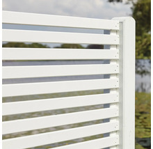 Clôture en bois avec des lamelles horizontales pour le jardin