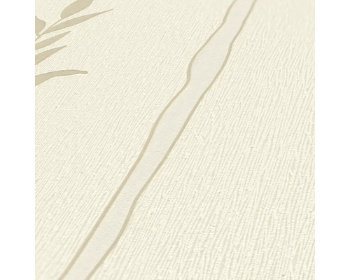 Papier peint avec motif végétal et rayures