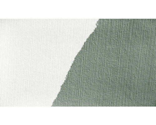 Nahaufnahme einer weißen und einer grünen Strukturtapete.