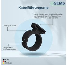 Kabelführungsclip aus Polyamid für Kabelstränge von 40 mm bis 50 mm