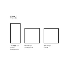 "Carreaux Infinity Travertin de différentes tailles: 60x120 cm, poli et mat/lisse