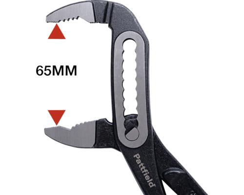 Pattfield Wasserpumpenzange mit einer Maulöffnung von 65 Millimeter