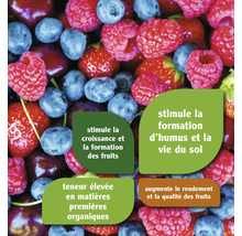 Avantages du produit : stimule la croissance et la formation des fruits, stimule la formation d''humus et la vie du sol, teneur élevée en matières premières organiques, augmente le rendement et la qualité des fruits