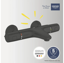 Robinet Grohe noir avec thermostat pour la salle de bain