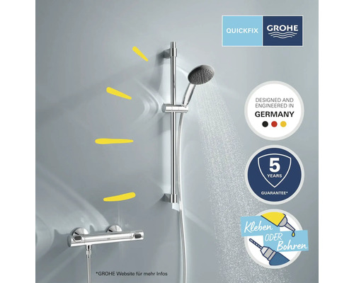 Système de douche Grohe avec douchette et mitigeur thermostatique