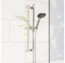 Barre de douche avec douchette à main montée au mur