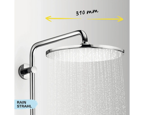 Duschkopf mit 310 Millimeter Durchmesser mit Regenstrahl