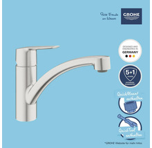 Küchenarmatur mit Auslauf und Grohe Logo