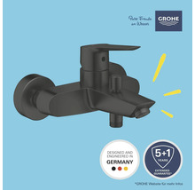 Schwarzer Badarmatur für die Wandmontage