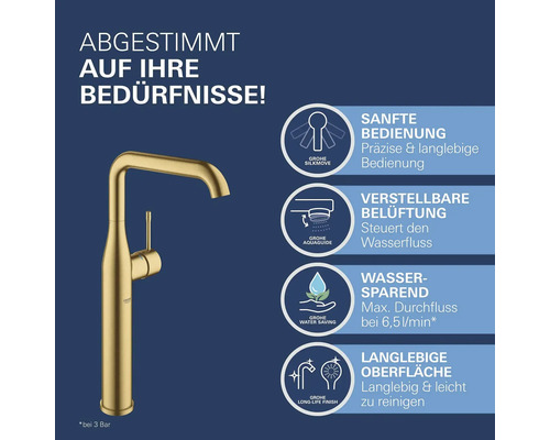 Goldene Küchenarmatur mit Produktvorteilen