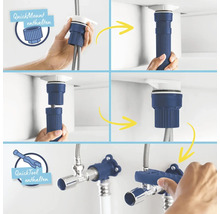 Installationsschritte für ein Spülbecken inklusive QuickMount und QuickTool