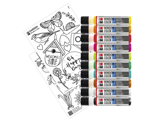 Marabu Window Color Set mit Malvorlagen