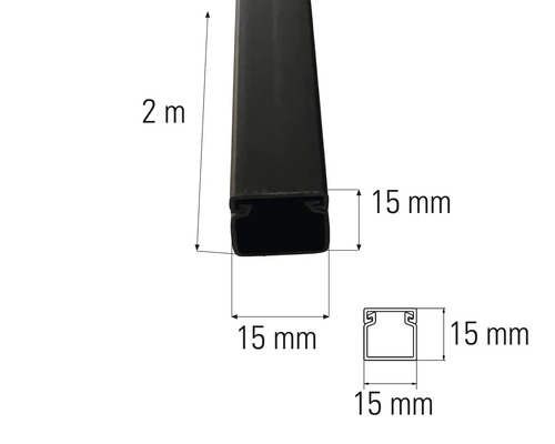 Dimensions d'un profilé de deux mètres de long