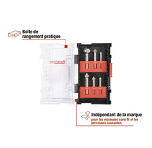 Jeu de forets à carrelage dans une boîte de rangement