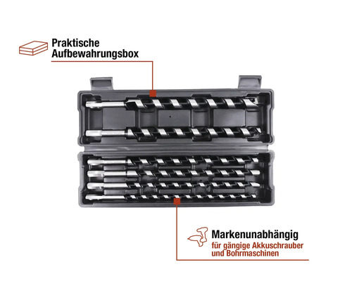 Bohrer Set in Aufbewahrungsbox für Akkubohrer und Bohrmaschinen