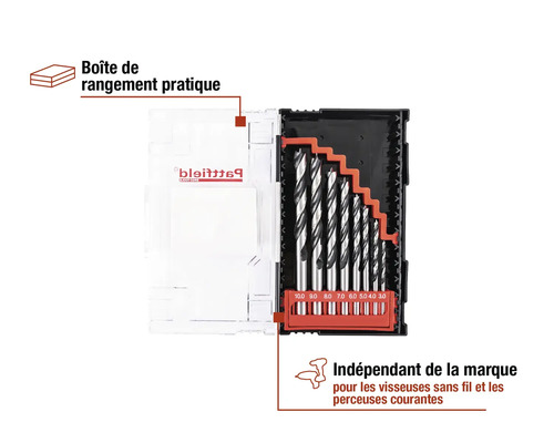 Jeu de forets dans une boîte de rangement