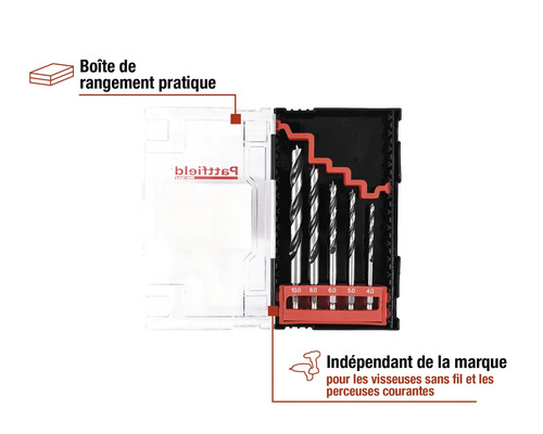 Jeu de forets dans une boîte de rangement