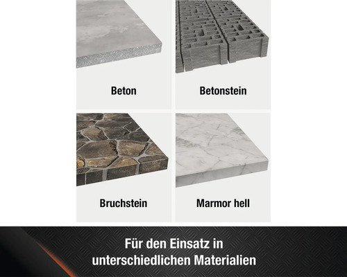 Auswahl von Beton, Betonstein, Bruchstein und hellem Marmor