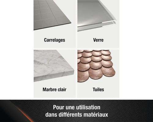 Aperçu des matériaux : carrelages, verre, marbre clair et tuiles