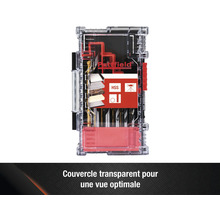 Jeu de forets dans un boîtier transparent