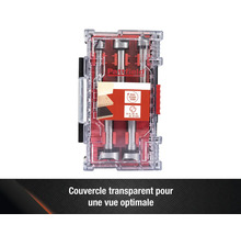 Jeu de mèches Forstner Pattfield dans un coffret transparent