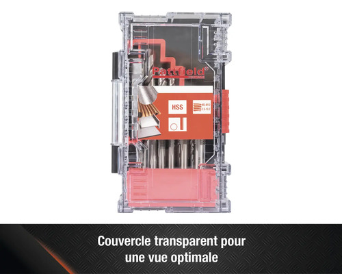 Jeu de tarauds Pattfield dans une boîte de rangement transparente