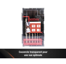 Set de forets à métaux Pattfield dans une boîte transparente