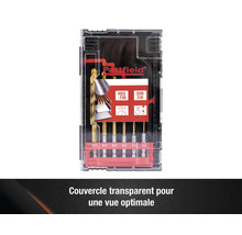 Jeu de forets à métaux Pattfield dans une boîte transparente