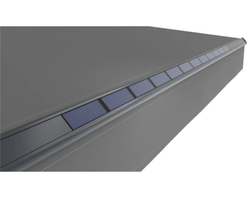 Store de terrasse avec panneaux solaires