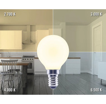 Comparaison de différentes températures de couleur avec une lampe LED dans les espaces de vie