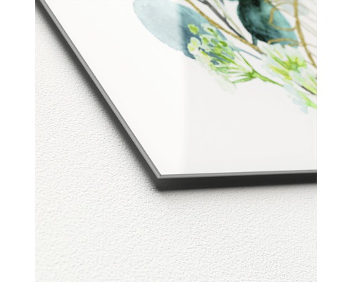 Vue détaillée d''une image sur une plaque d''aluminium