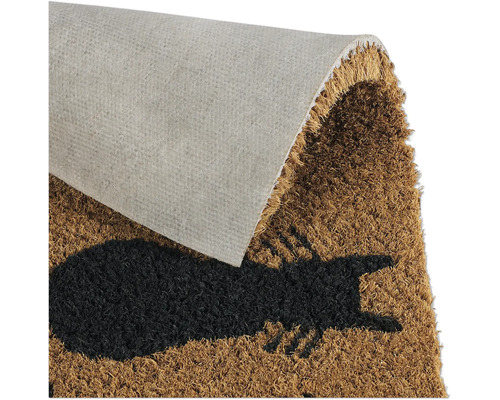 Fussmatte mit Katzenmotiv aus Kokosfasern