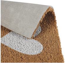 Fussmatte aus Kokosfaser mit Muster und Textilrücken