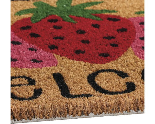 Fußmatte mit Erdbeermotiv und Willkommensschriftzug