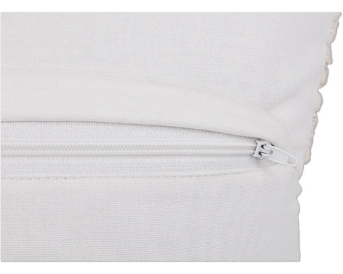 Vue détaillée d'une housse de coussin avec fermeture éclair