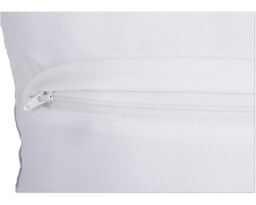 Gros plan d'une taie d'oreiller blanche avec fermeture éclair