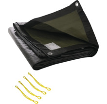 Abdeckplane mit Ösen und Befestigungsseilen