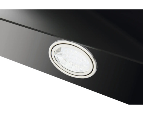 Vue détaillée d'un éclairage de hotte aspirante