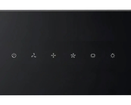 Panneau de commande d'une hotte aspirante avec différents symboles