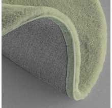 Tapis rond avec poils et envers textile